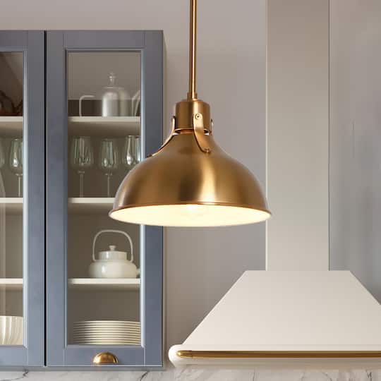 Hello Honey® Robert Stevenson Lighting Cooper 10" Brushed Gold Metal Ceiling Light